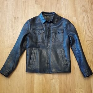 Banana Republic Leather Shirt Jac